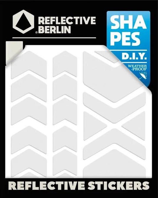 Reflective berlin reflexaufkleber shapes refl.sticker refl.berlin chevrons white