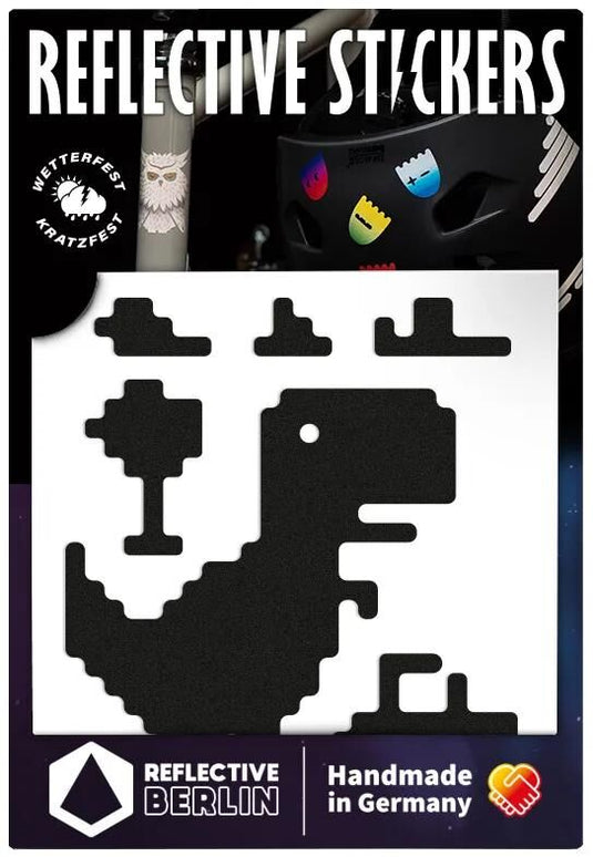 Reflective berlin reflexaufkleber decals ref.sticket ref.berlin decals t-rex black