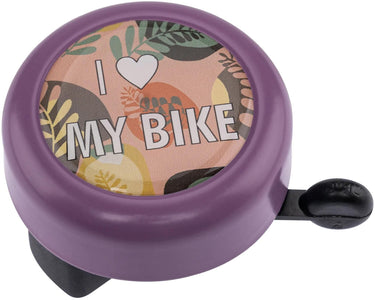 Reich klingel i love my bike rich motif bell i love my bike purple pai