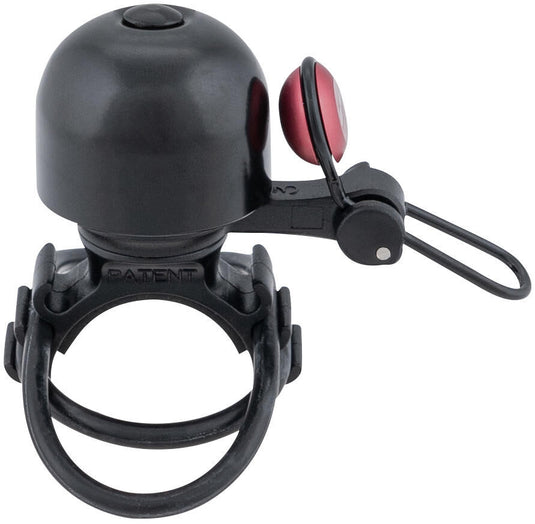 Contec fietsbel diamond bing ct mini bell diamond bing, black red, uni