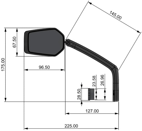 Contec achteruitkijkspiegel e-view evo gl ct rear-view mirror e-vie evo gl dazz m.g-link