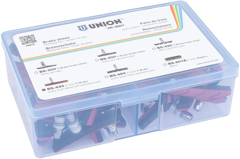 Load image into Gallery viewer, Union velgremblokset bs-440 v-brake 80mm (25pr)
