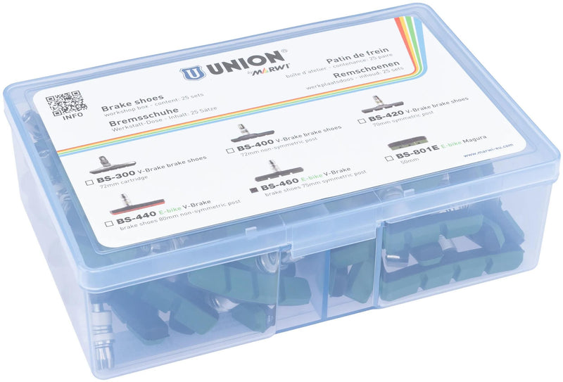 Load image into Gallery viewer, Union velgremblokset bs-460 v-brake 75mm (25pr)
