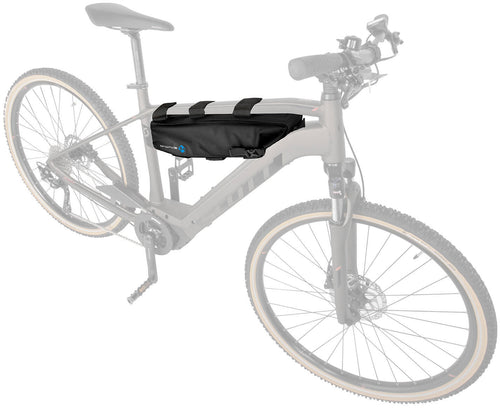 M-Wave Fietsaccuhoes Rough Ride B 59 x 13 cm polyester zwart