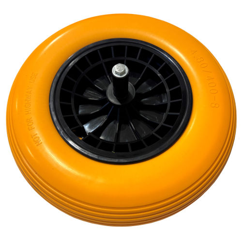 Mm nooit meer lek pu wiel 400x8 as 20cm