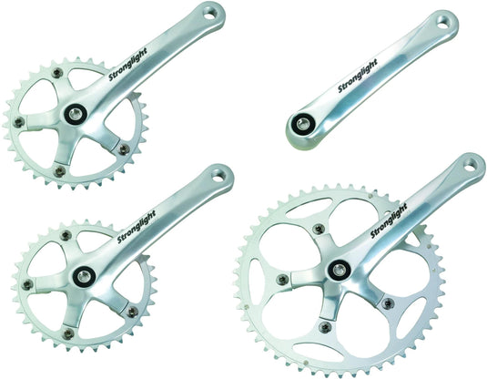 Stronglight kettenradgarnitur tandem impact crankset strongl.tandem impact alu,170mm,42t.