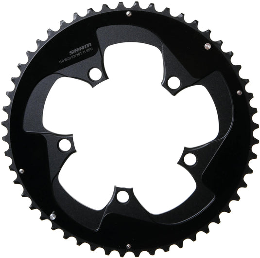 Sram kettenblatt road double chain ring roaddoub. 52t alu f. red black