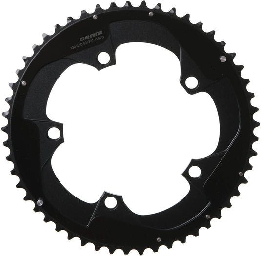 Sram kettingblad road double chain ring roaddoub. 53t alu f. red black
