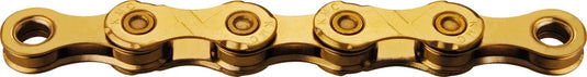 Kmc kette x12 chain x12 126 links ti-n gold waxed