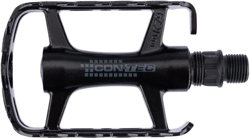 Load image into Gallery viewer, Contec pedal blacktop ct pedals blacktop mtb atb alu black silver
