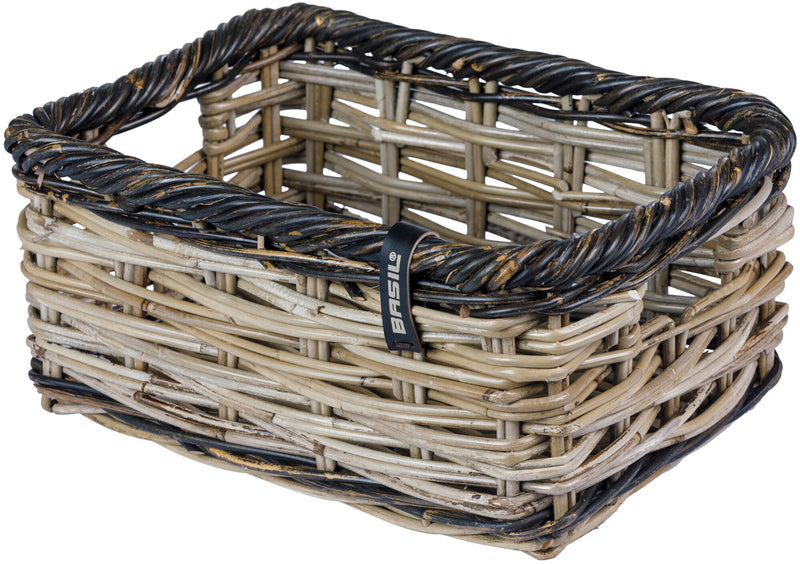 Load image into Gallery viewer, Basil fietsmand dijon small grijs zwart
