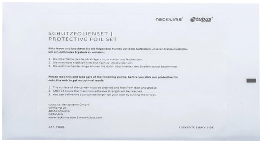 Tubus schutzfolie prot.foil set á 3 stickers transparent