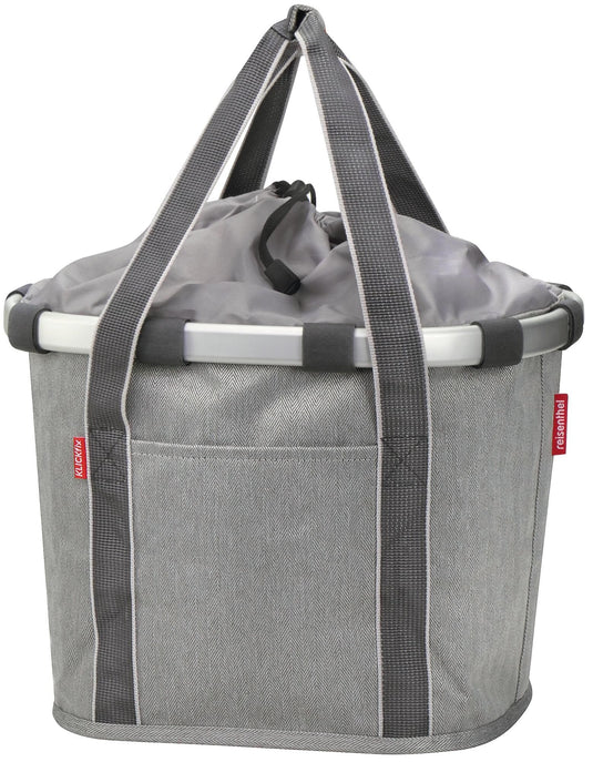 Rixen kaul shoppertas bikebasket shopping bag bikebasket herringbone gray