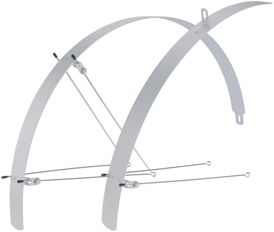 Contec schutzblech-set flat fender ct fender set flat fender 28 32mm alu silver