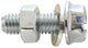 Fix-nippel zeskantbout hex washer head screw 12mm zinc