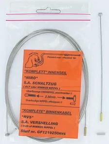 Slurf versnellings-binnenkabel gf1219225rvs derail.inner cab. gf1219225rvs 2,5m sst