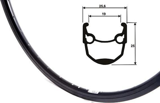 Ryde felge andra 10 rim andra 10 19-622 36h black