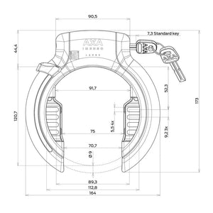 Axa block xxl retractable frame lock