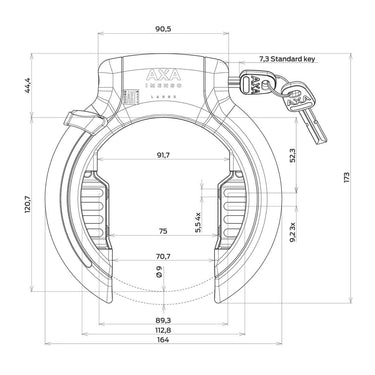 Axa block xxl retractable frame lock