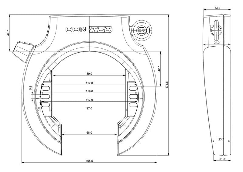 Load image into Gallery viewer, Contec rahmenschloss powerloc xl ct frame locks powerloc ct1xl r
