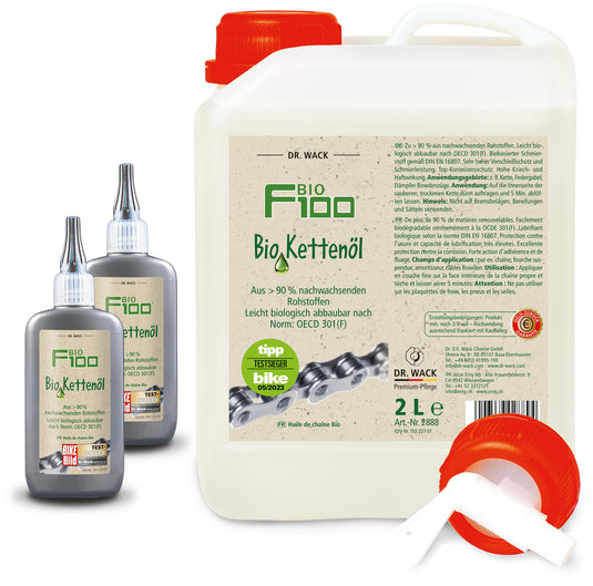 Dr. wack kettingolie f100 chain oil dr.wack 2l bio 2 l canister