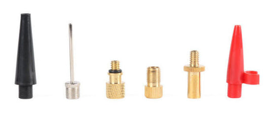 Fietspomp oppomp nippelset 6 delig