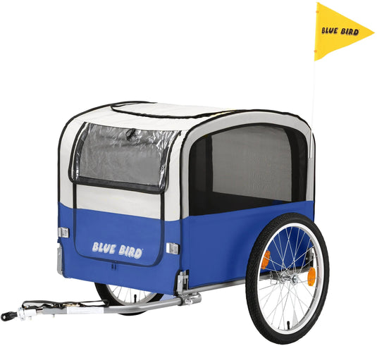 Blue bird hundeanhänger dog trailer 20 blue light grey