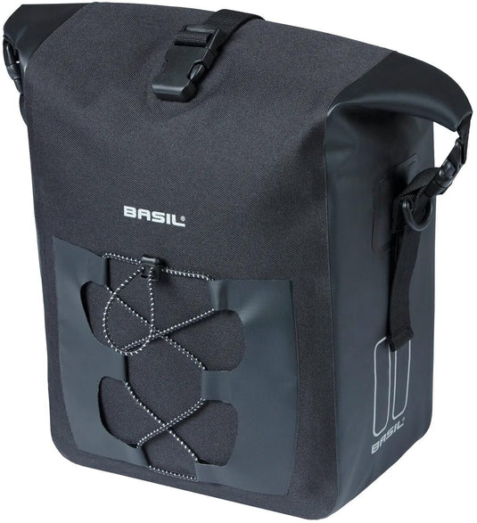 Basil tas navigator m enkel | mik studs | zwart 14l