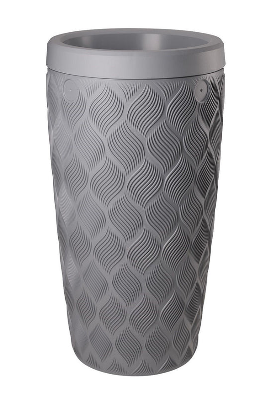 Regenton flow platinumgrijs 240l inclplantenbak