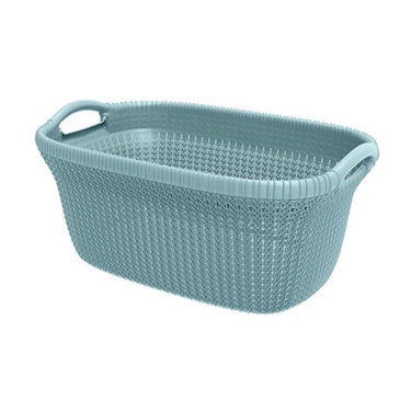 Curver knit wasmand 40 liter misty blue 60x39x27cm