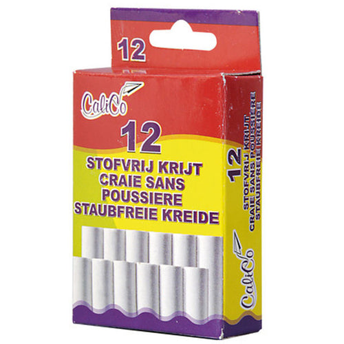 Basic schoolbordkrijt wit 12st