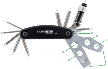 Contec multifunktionswerkzeug tool 15 ct multifunction tool 15 15 functions