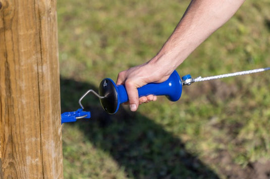 Ako poortgreep premium rvs blauw met veerbegrenzer