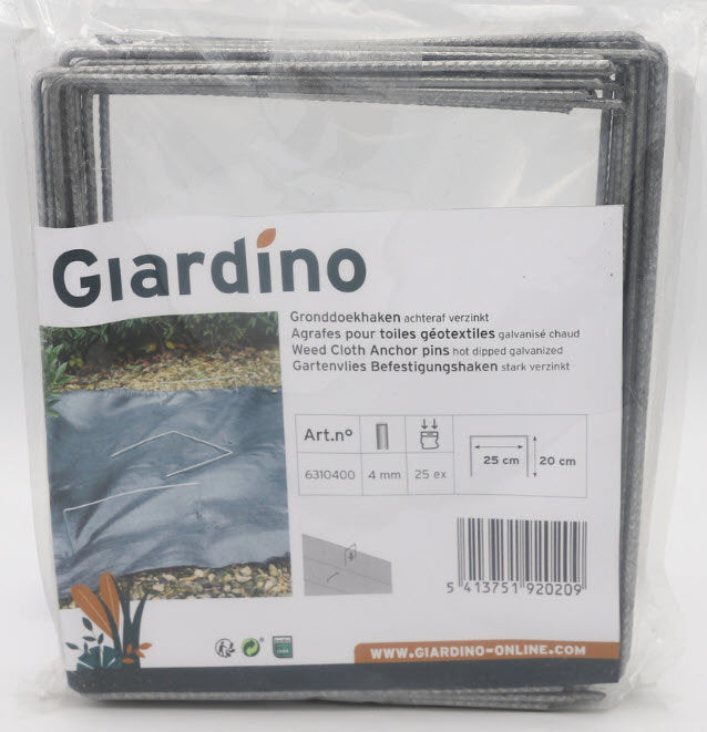 Afbeelding laden in galerijviewer, Producten antiworteldoekpennen gronddoekpennen 25st b25cm l20cm
