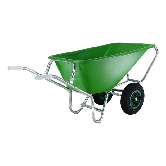 Fort producten kruiwagen f s 165l groen hdpe bak verz onderstel 2 wiel