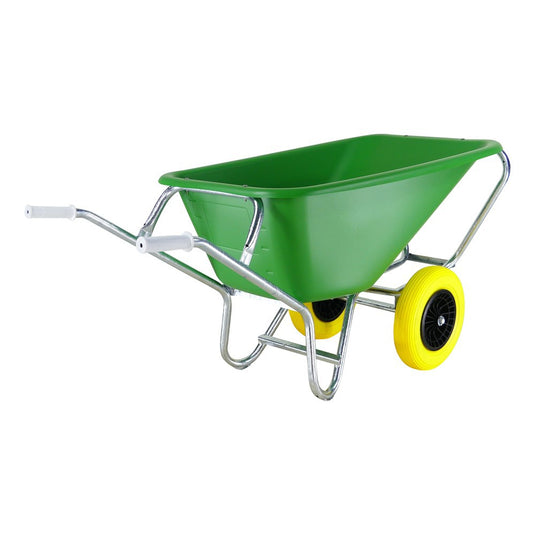 Fort producten kruiwagen f s 165l groen hdpe bak 2 wiel nooitmeerlek