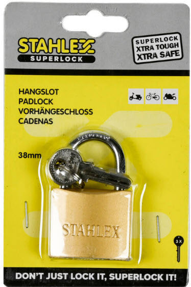 Afbeelding laden in galerijviewer, Producten hangslot superlock 38mm plus3sleutels
