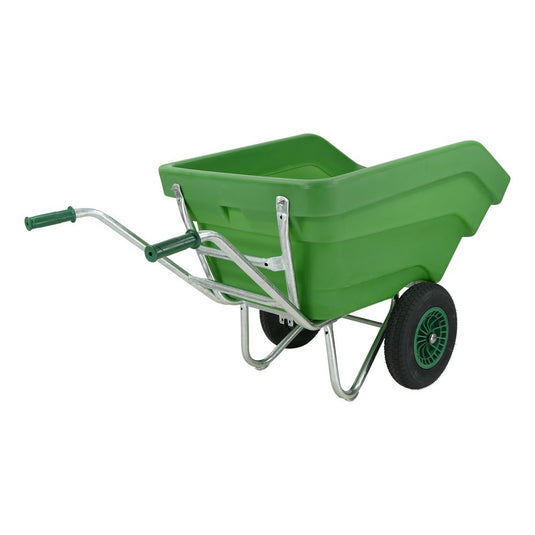 Fort producten kiep kruiwagen f s 300l groen 2 luchtwiel