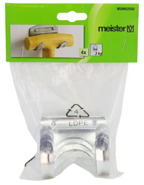 Meister gereedschapshouder metaal 4 stuks