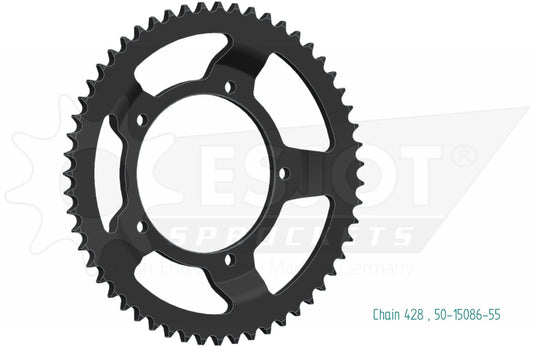 Esjot chain wheel 428 55z steel black