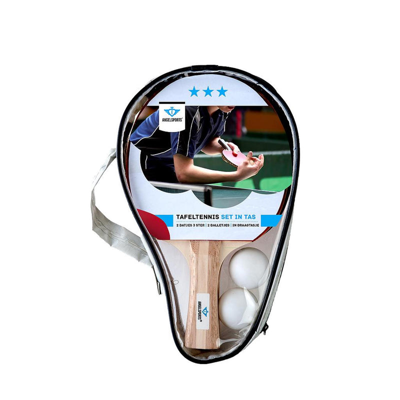 Load image into Gallery viewer, Engelhart T.T.C. set 3-ster bat met 2 ballen 40 mm rood zwart
