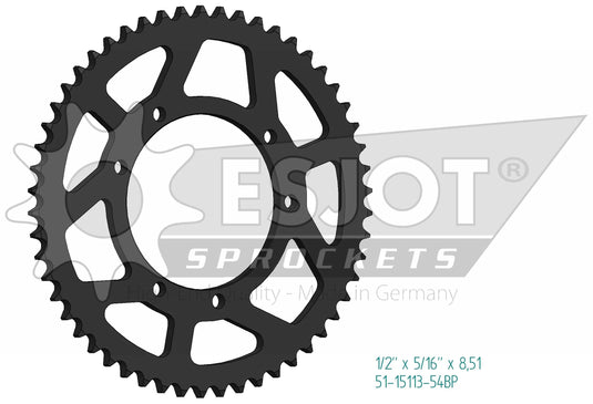 Esjot chain wheel 428 58z alu black