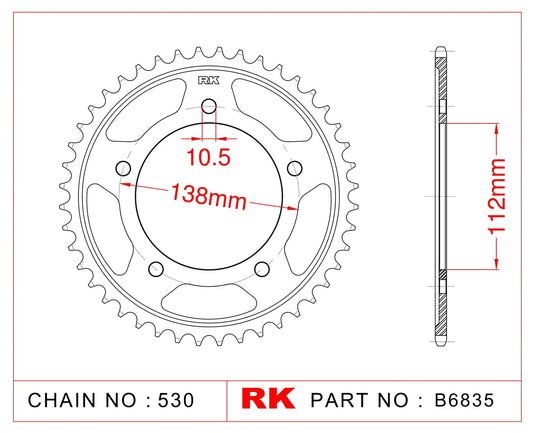 Rk chain wheel 530 48z steel silver