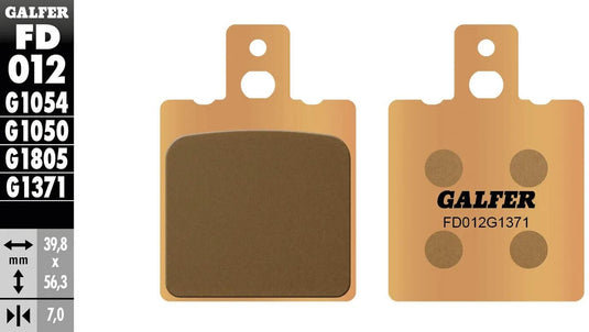 Galfer bremsbelag fd012 brake pad fd012 g1371 sintered metal