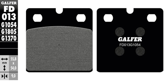 Galfer bremsbelag fd013 brake pad fd013 g1054 oragnic