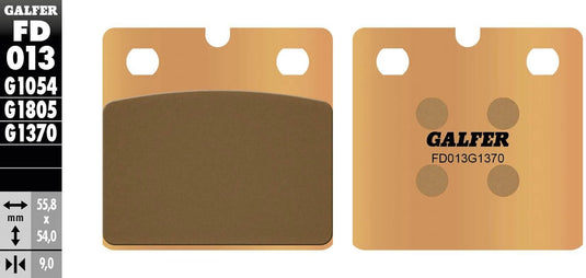 Galfer bremsbelag fd013 brake pad fd013 g1370 sintered metal