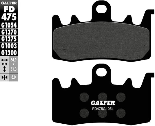 Galfer bremsbelag fd475 brake pad fd475 g1054 organic street