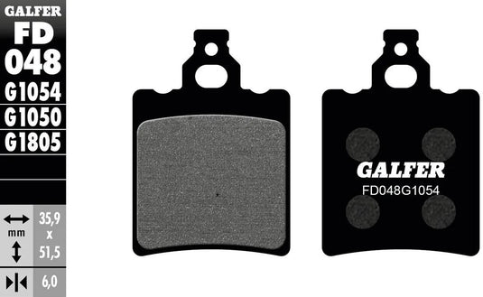 Galfer bremsbelag fd048 brake pad fd048 g1054 organic