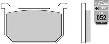 Galfer remblokken fd052 brake pad fd052 g1054 organic