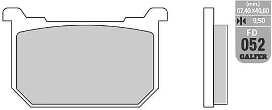 Galfer bremsbelag fd052 brake pad fd052 g1054 organic